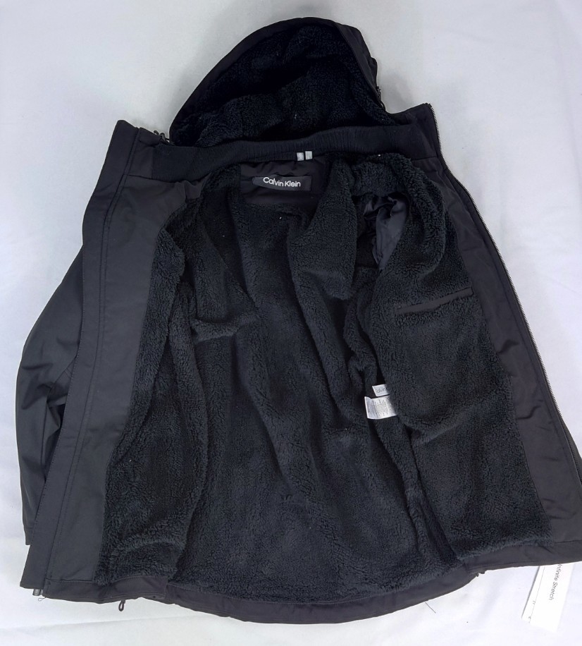 [M]Calvin Klein Calvin Klein reverse side boa cotton inside hood jacket SHERPA LINED HOODED SOFT SHELL JACKET/ BLACK