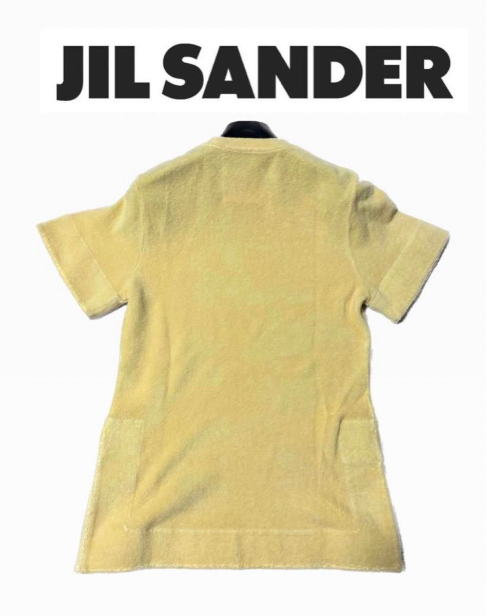 ジルサンダー Tシャツ ロゴ パイル トップス 新品  美品 jilsander 黄色 カットソー 半袖カットソー 正規品