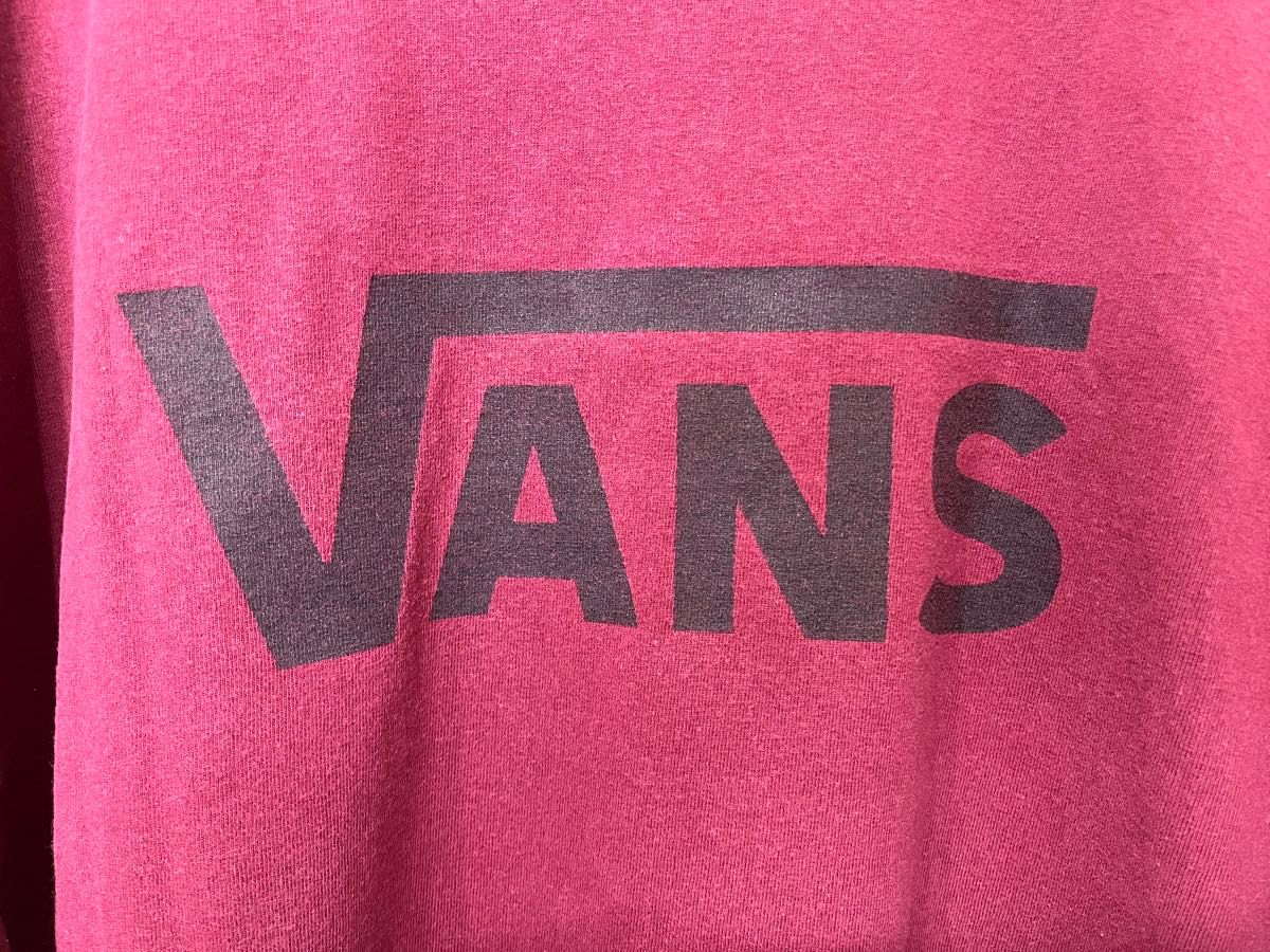 VANS  バンズ　ワインレッド　Tシャツ　Mサイズ 古着 半袖