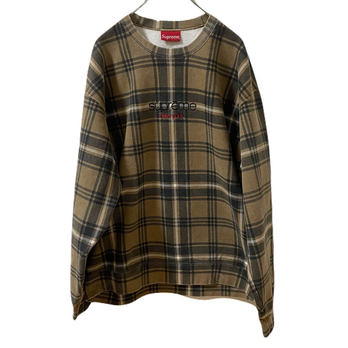 Supreme 21ss Plaid Crewneck