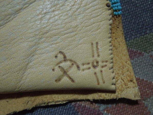 ハンドメイド/アメリカンバッファロー 革 ビーズワーク携帯 ハンドメイド/アメリカンバッファロー 革 ビーズワーク携帯