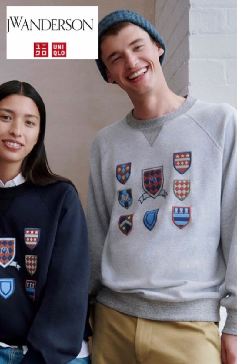 UNIQLO ユニクロ×JWアンダーソン スウェットシャツ 長袖 グレー UNIQLO ユニクロ×JWアンダーソン スウェットシャツ 長袖 グレー
