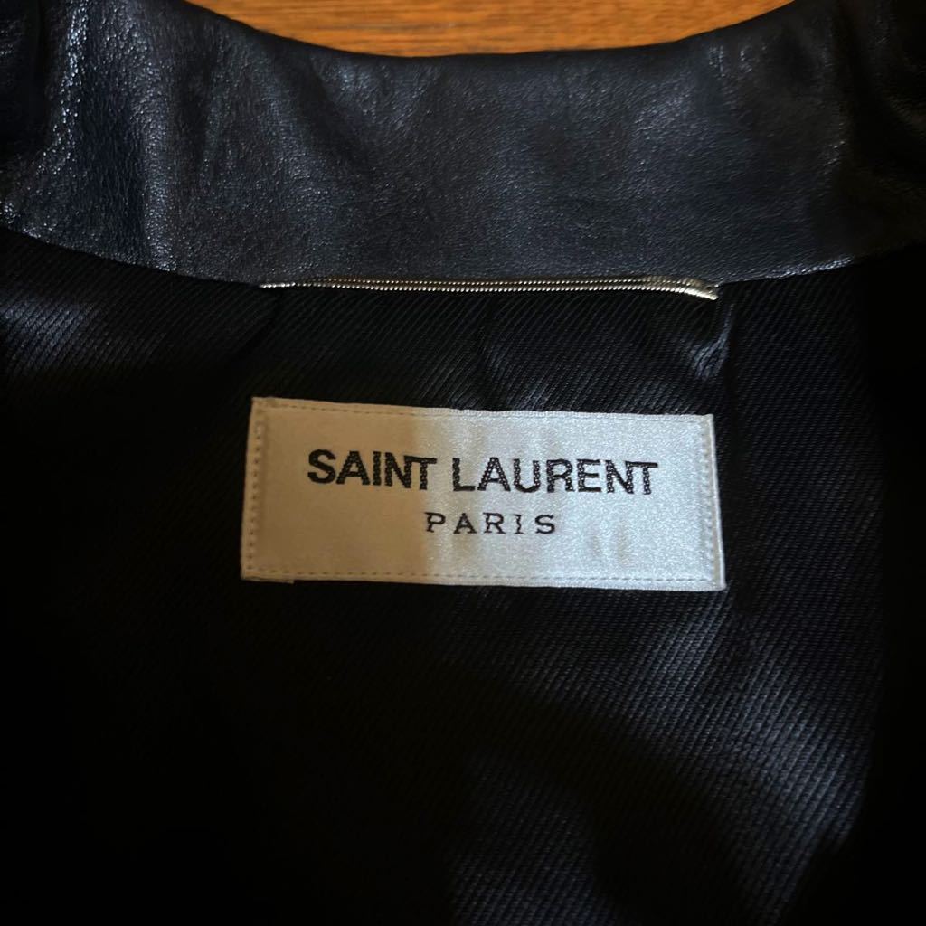  внутренний стандартный SAINT LAURENT PARIS L17 машина f кожа Rider's 42 кожа телячья кожа солнечный rolan Kimutaku . склон надеты Vintage 