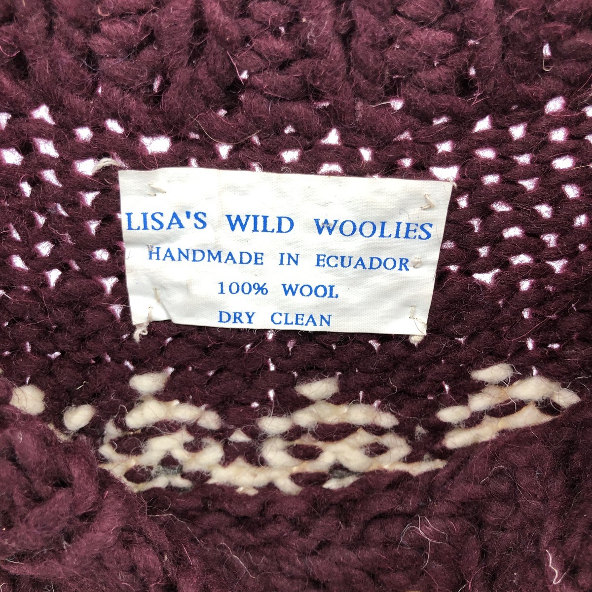  б/у одежда LISA\'S WILD WOOLIES общий рисунок eka доллар вязаный свитер eka доллар производства мужской XL /eaa399610