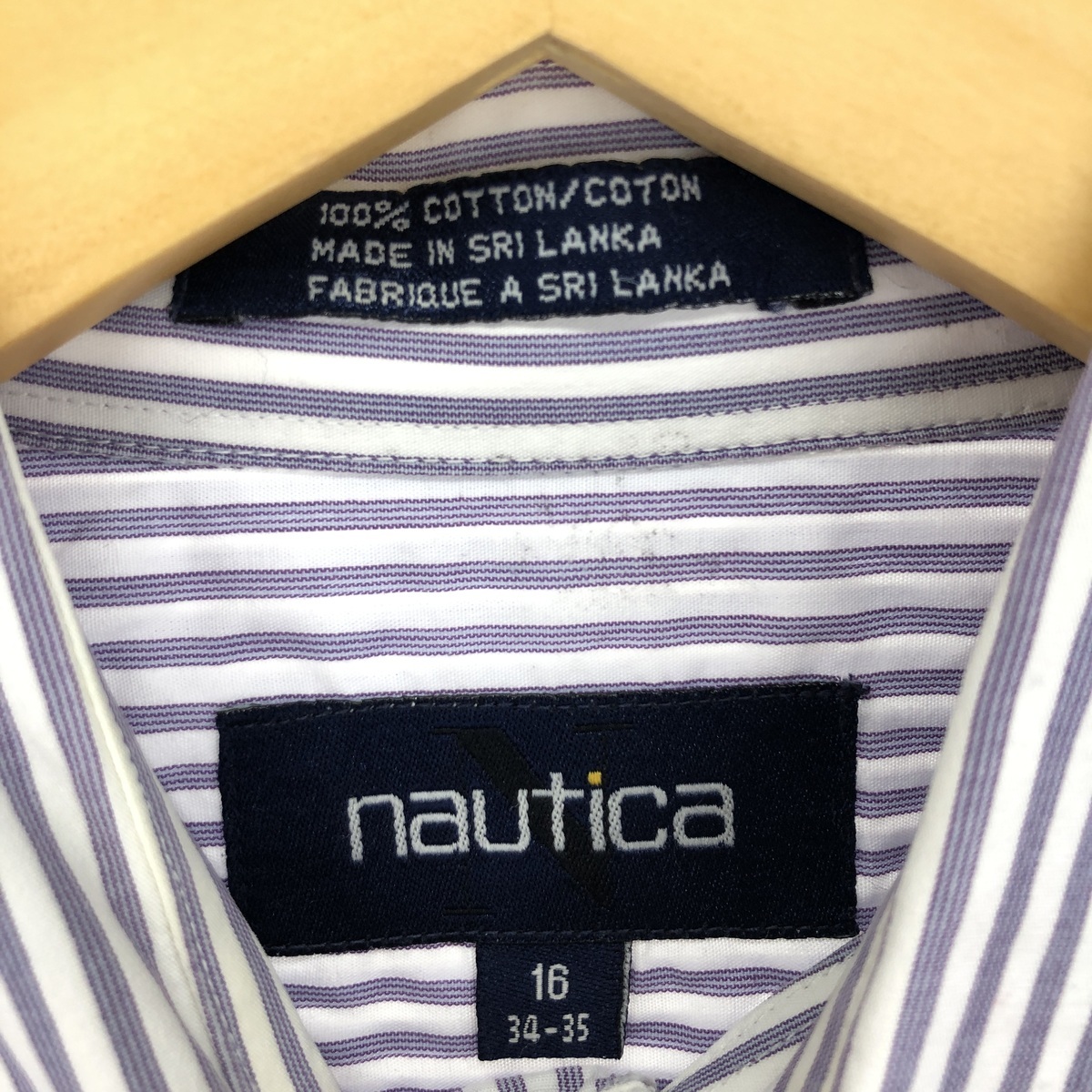 古着 90年代 ノーティカ NAUTICA 長袖 ボタンダウンストライプシャツ メンズL ヴィンテージ /eaa409333_画像3