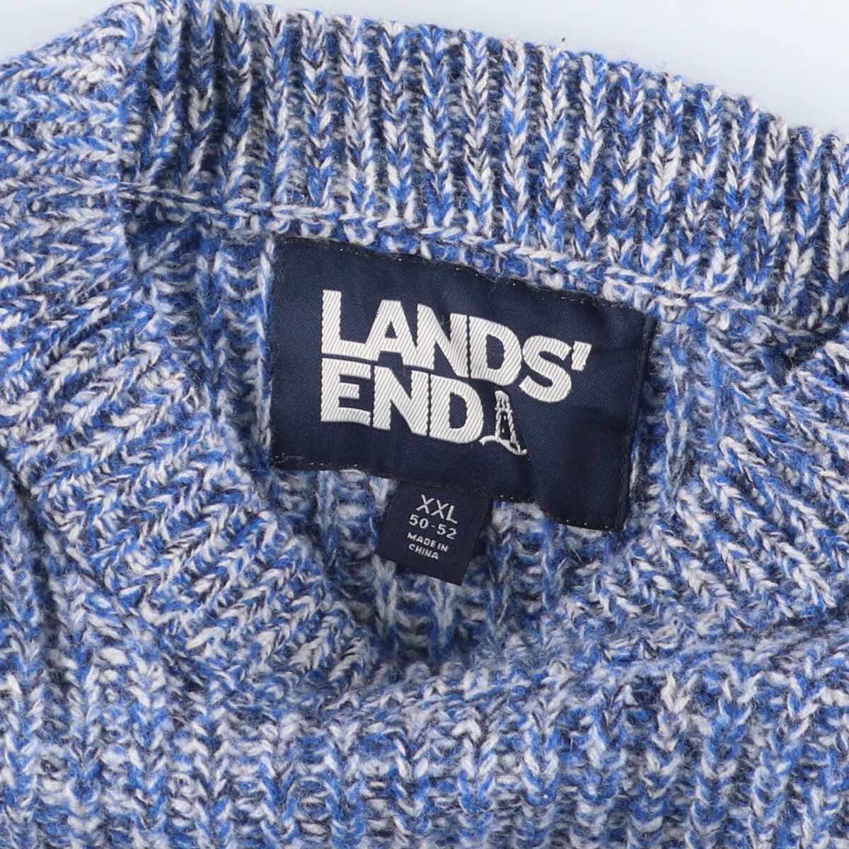 古着 ランズエンド LANDS’ END リブ編み コマンドセーター メンズXXL /eaa414344_画像3