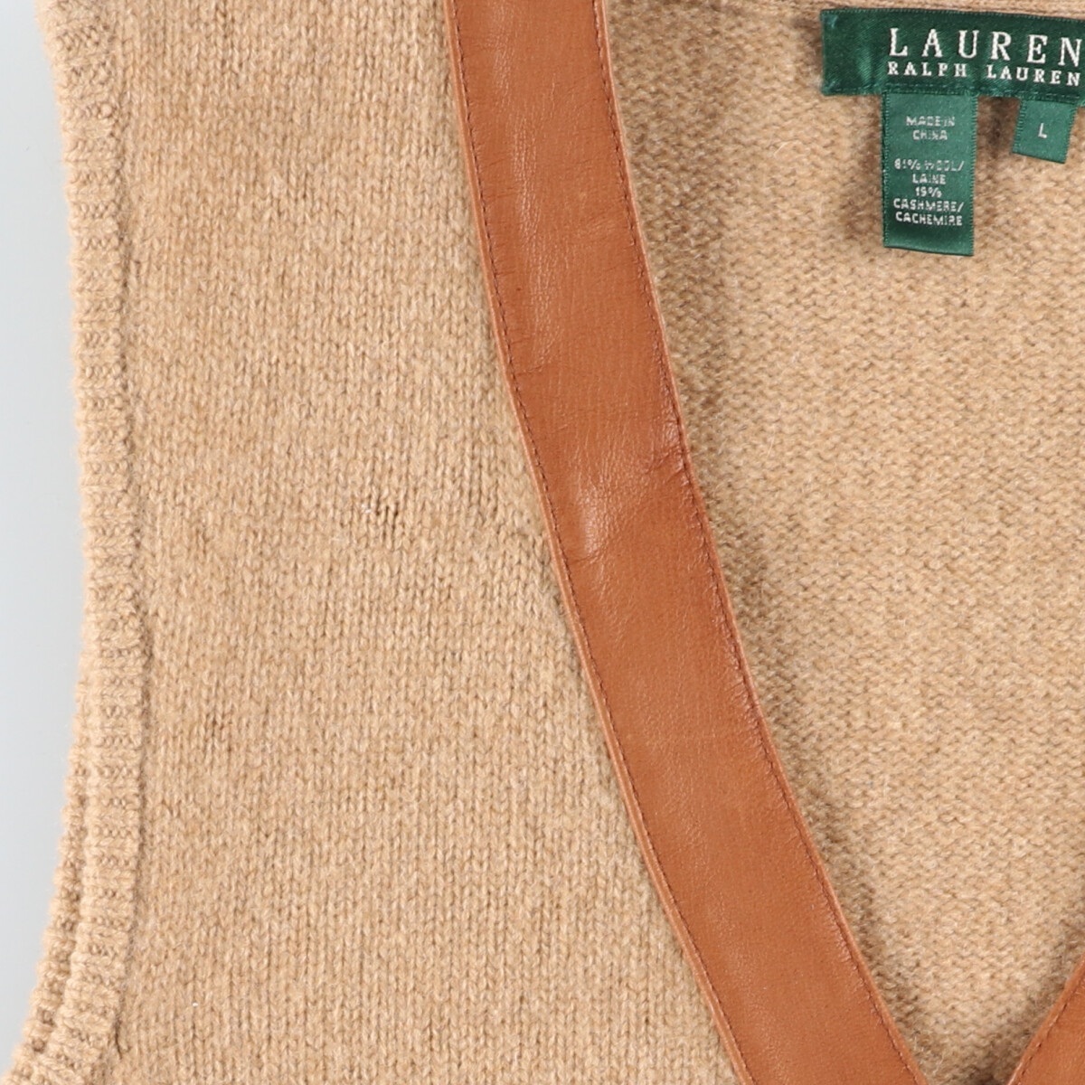  old clothes Ralph Lauren Ralph Lauren LAUREN low Len front opening wool knitted the best lady's L /eaa412793