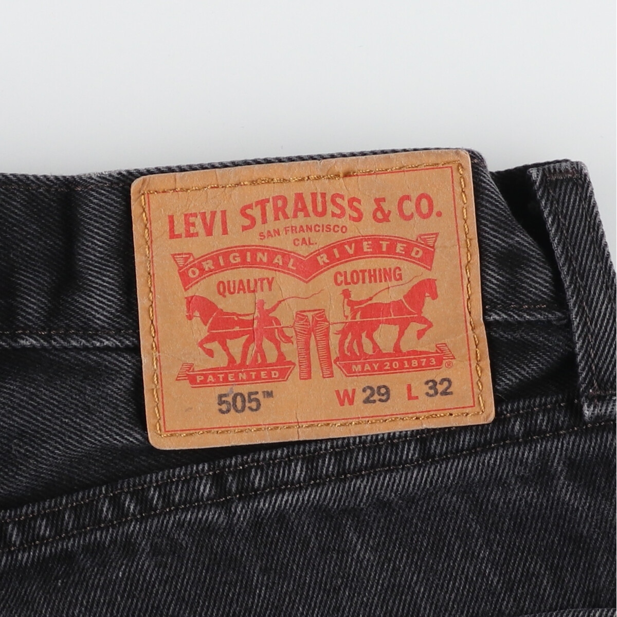 古着 リーバイス Levi's 505 ブラックデニム テーパードデニムパンツ メンズw30 /eaa414232_画像3