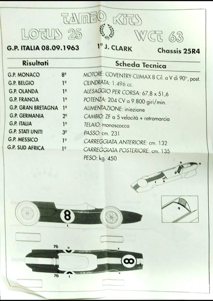 タメオ 1/43 ロータス25 ジム クラーク_画像4