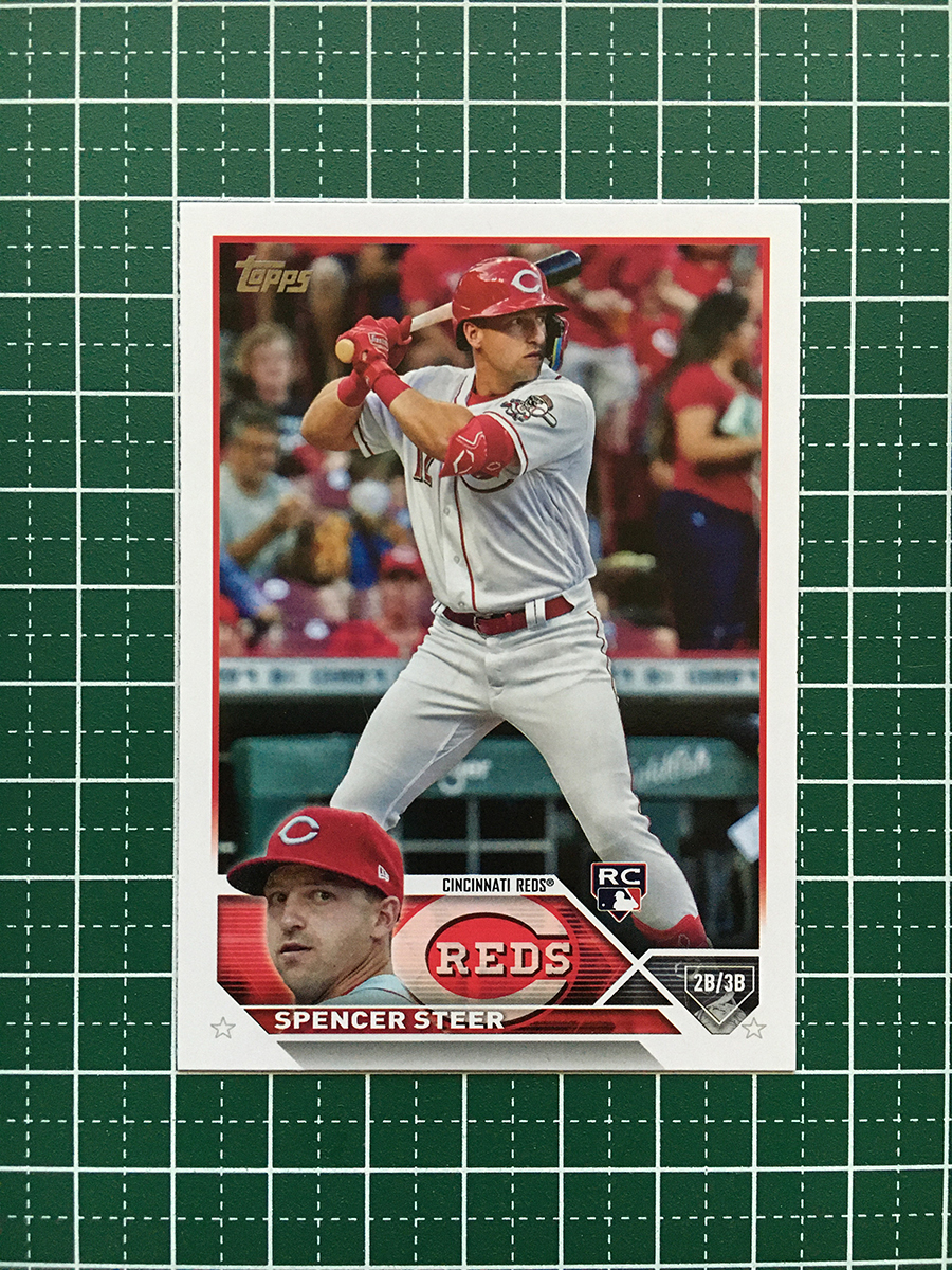 ★TOPPS MLB 2023 SERIES 2 #489 SPENCER STEER［CINCINNATI REDS］ベースカード「BASE」ルーキー「RC」★の画像1