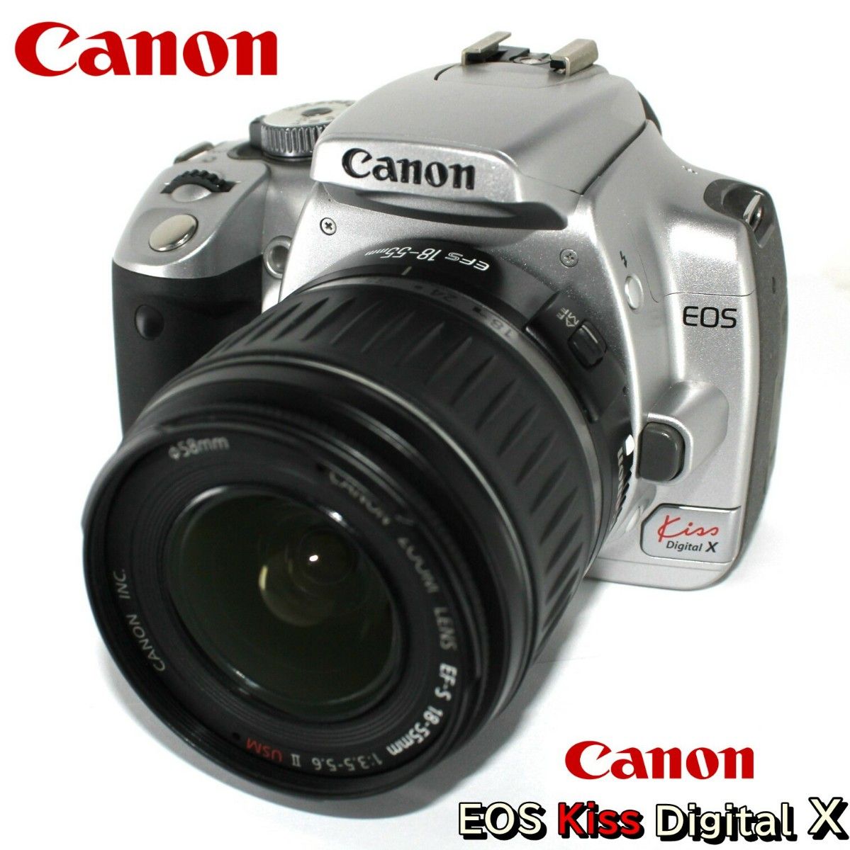Canon EOS Kiss Digital X 一眼レフデジタルカメラ フルセット シルバー