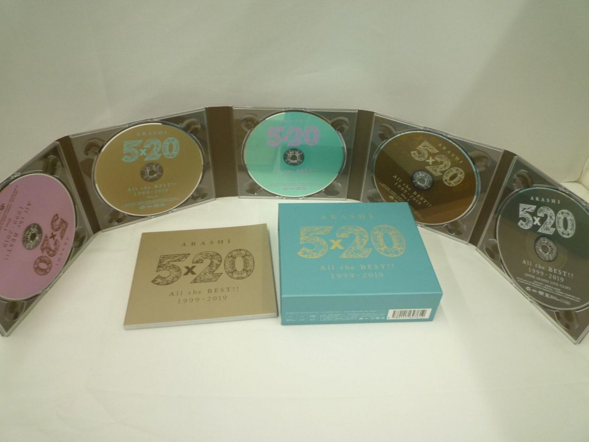 【中古品 同梱可】 嵐 CD DVD 5×20 初回盤1 2 初回限定盤DVD 3枚組 通常盤Blu-ray 初回プレス仕様 Tシャツ グッズセ_画像3