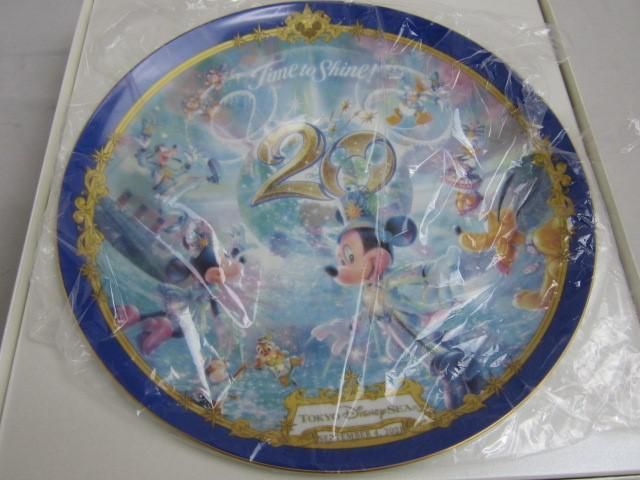 【同梱可】中古品 ディズニー ミッキー ミニー 他 ロングフェイスタオル トートバッグ 20周年 絵皿 等 グッズセット_画像6