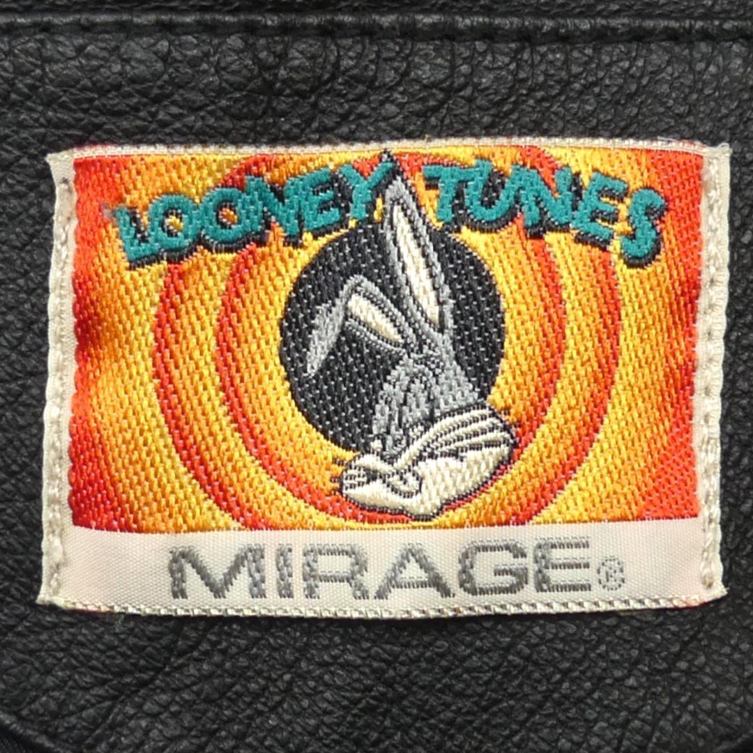 即決★MIRAGE★メンズXL オールレザースタジャン ミラージュ LOONEY TUNES ルーニー・テューンズ ヴィンテージ 90’s 本革