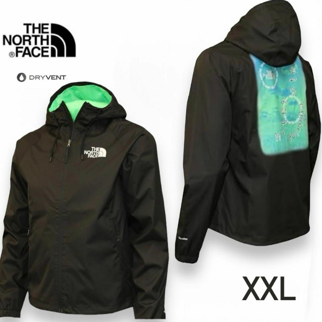 海外限定！ノースフェイス メンズ レインジャケット XXLブラック ジャケット THE NORTH FACE マウンテンジャケット ナイロンパーカー_画像1