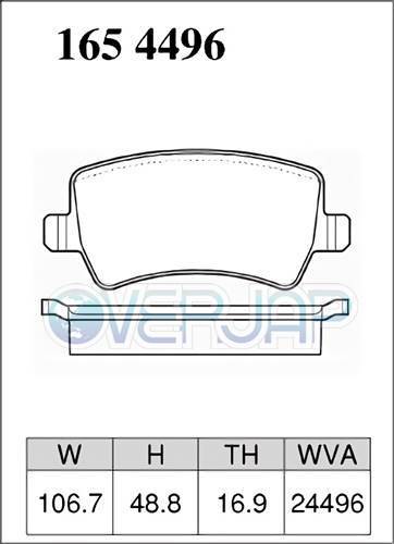 Z1614142 / 1654496 DIXCEL Zタイプ ブレーキパッド 1台分セット VOLVO(ボルボ) V70(III) BB6304TW 2007/11～ T-6 AWD_画像3