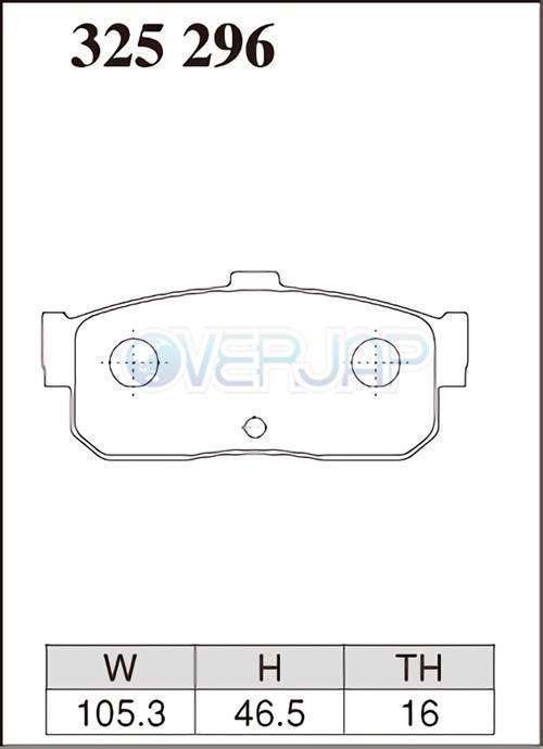 Z325296 DIXCEL Zタイプ ブレーキパッド リヤ左右セット 日産 セフィーロワゴン WA32/WPA32/WHA32 1997/4～2000/8 2000～3000_画像2