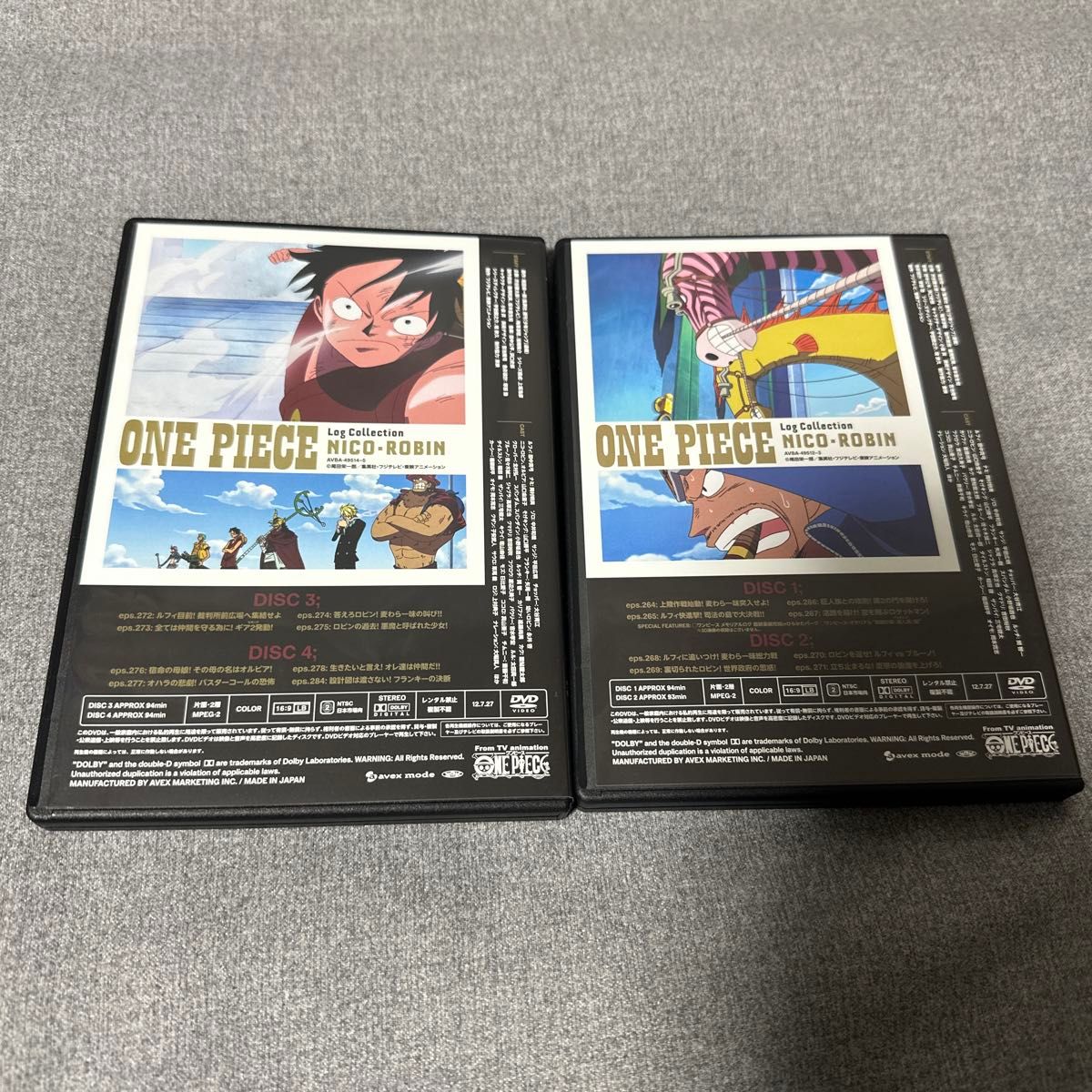 ONE PIECE DVD-BOX ONE PIECE Log Collection FRANKY&CP9&NICO-ROBIN