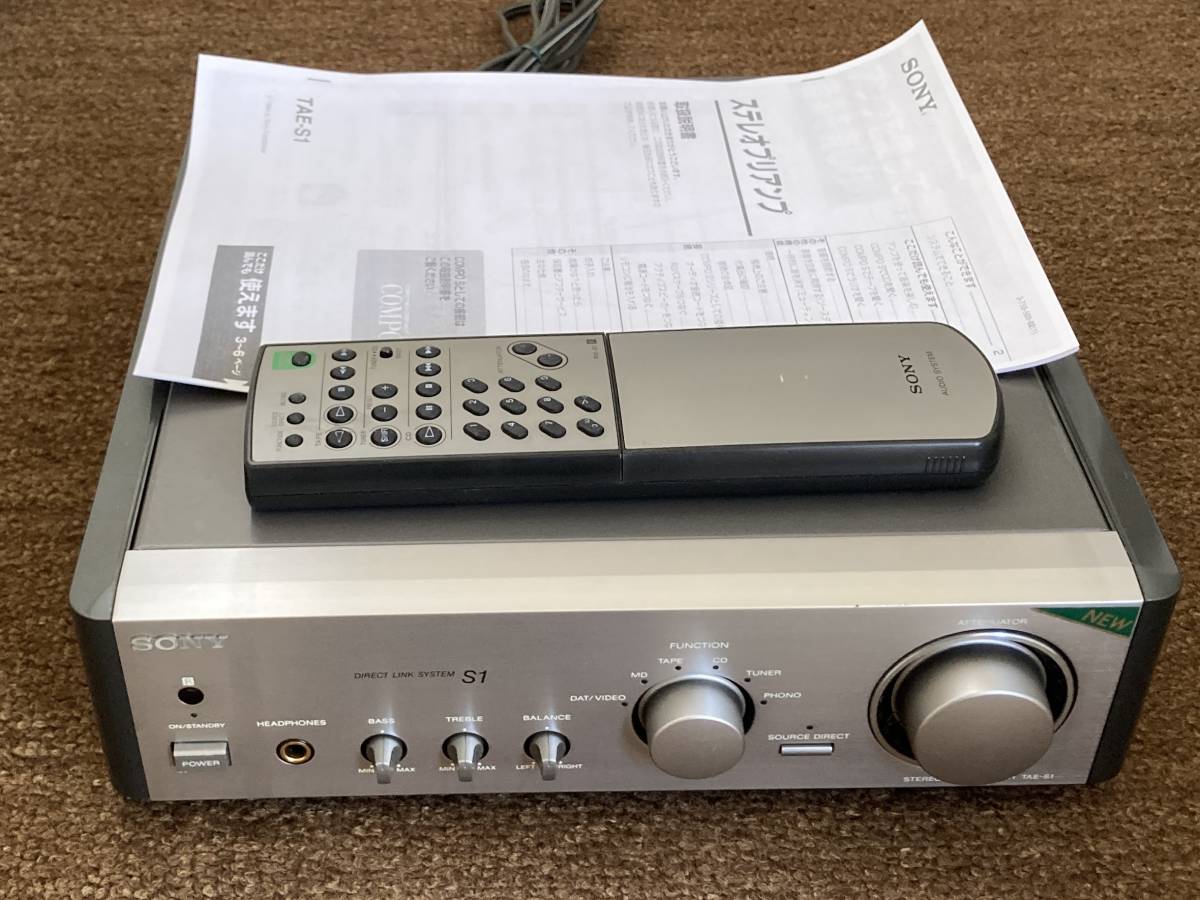 0SONY Sony TAE-S1 pre-amplifier maintenance settled original 0SONY Sony TAE-S1 pre-amplifier maintenance settled original