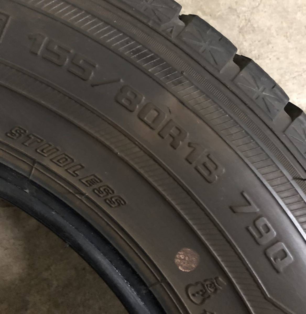 ◆◇グッドイヤー ICE NAVI 6 155/80R13 スタッドレス 2019年製 2本セット GOOD YEAR アイスナビ6◇◆_画像6