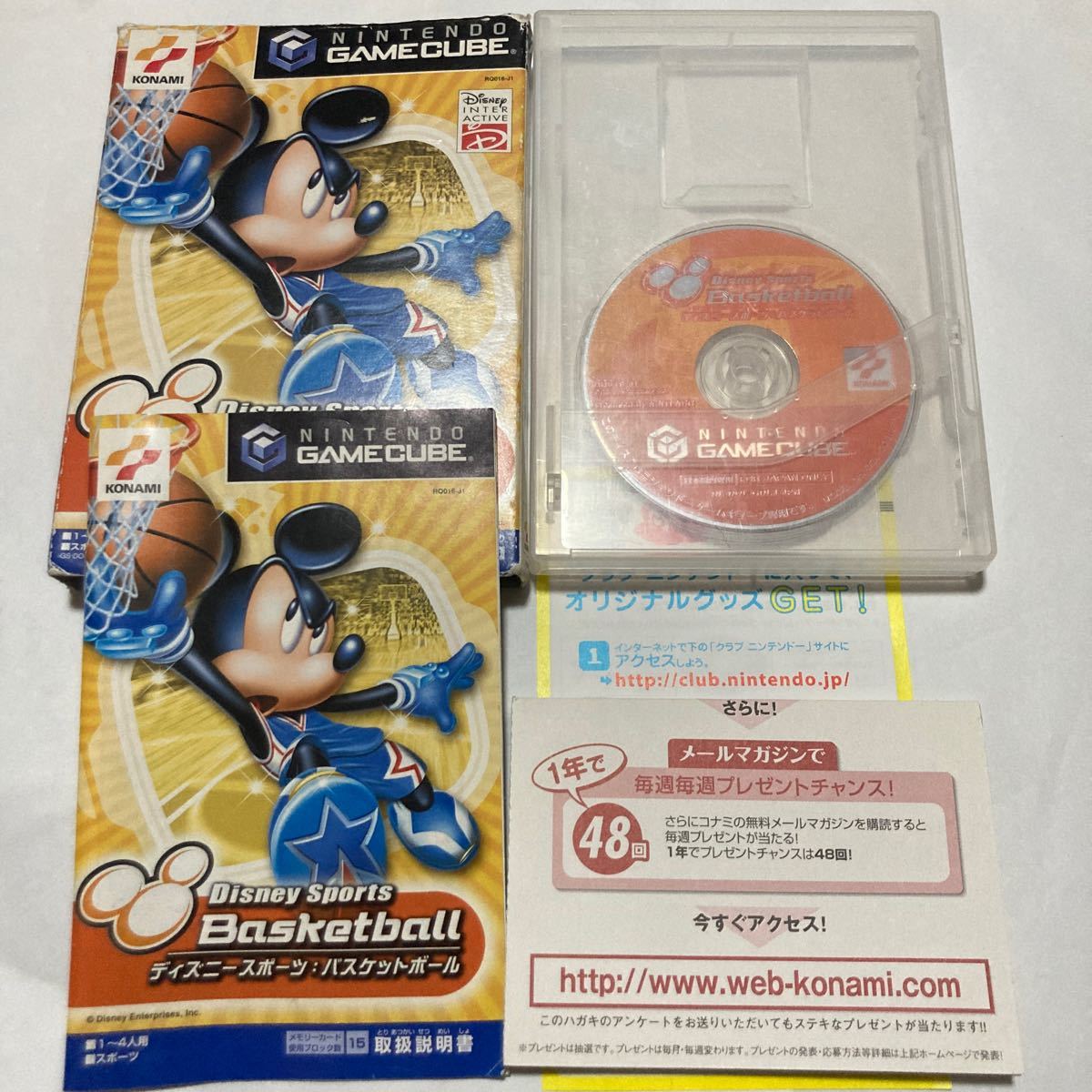  free shipping GG Game Cube Disney sport basketball post card etc. attached NINTENDO GAMECUBE Disney Sports Basketball nintendo 