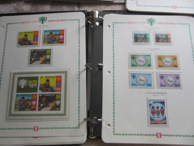大型バインダー入り　国連　国際児童年1979年　世界各国発行切手コレクション　約73リーフ_画像5