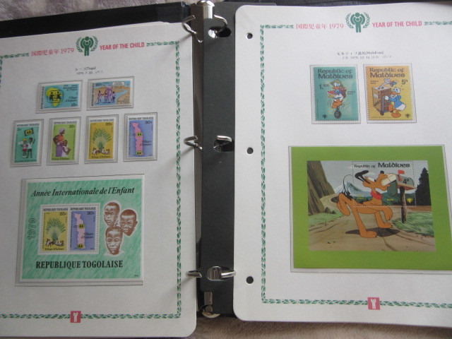 大型バインダー入り　国連　国際児童年1979年　世界各国発行切手コレクション　約73リーフ_画像10