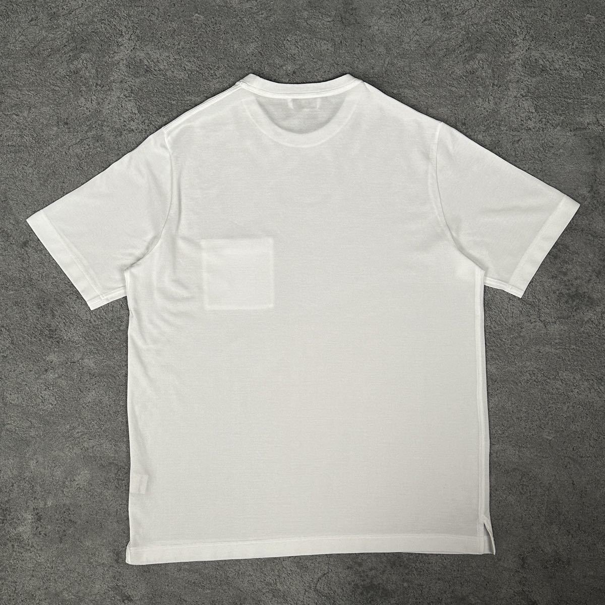 HERMES 23SS 鹿の子 ポケット Tシャツ XL イタリア製 エルメス ビンテージ 半袖Tシャツ_画像3