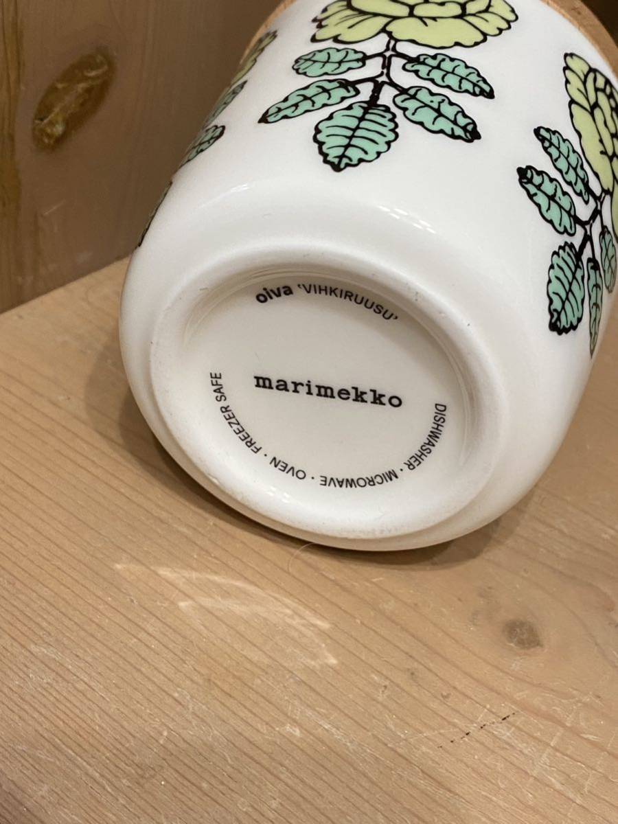 marimekko マリメッコ ヴィヒキルース ラテマグ カップ コップ マグカップ 美品　蓋付き_画像3