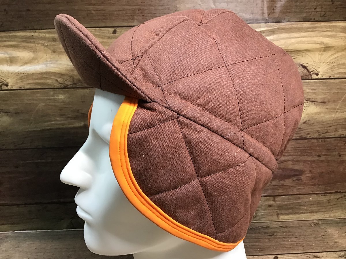 HM280 VELOBICI ヴェロビチ Wax Cotton Quilted Ride Cap サイクルキャップ Copper Copper 茶 S/M_画像3