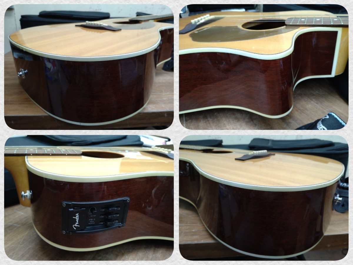 Fender フェンダー アコースティックギター カリフォルニアシリーズ SONORAN SCE NAT エレアコ トップ単板 音出し確認済み美品_画像4