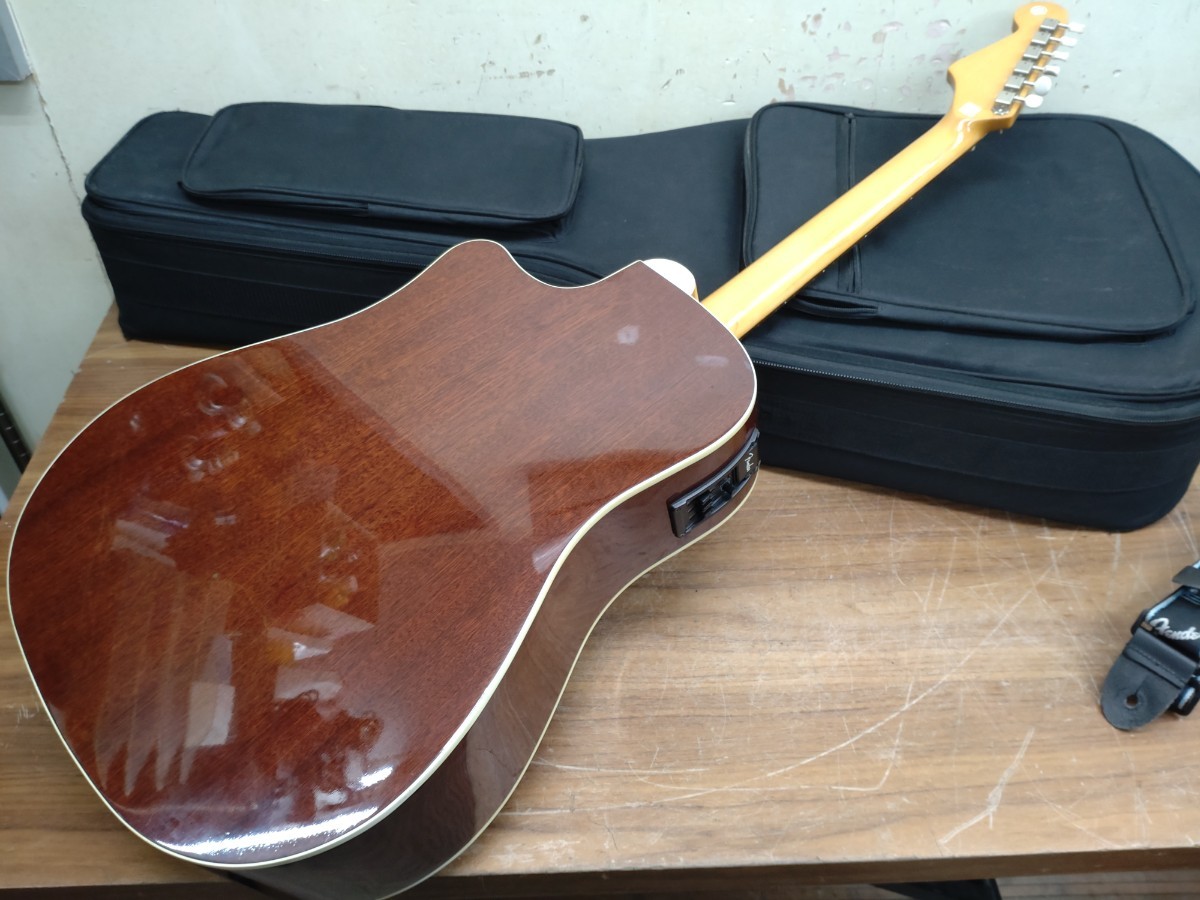 Fender フェンダー アコースティックギター カリフォルニアシリーズ SONORAN SCE NAT エレアコ トップ単板 音出し確認済み美品_画像7