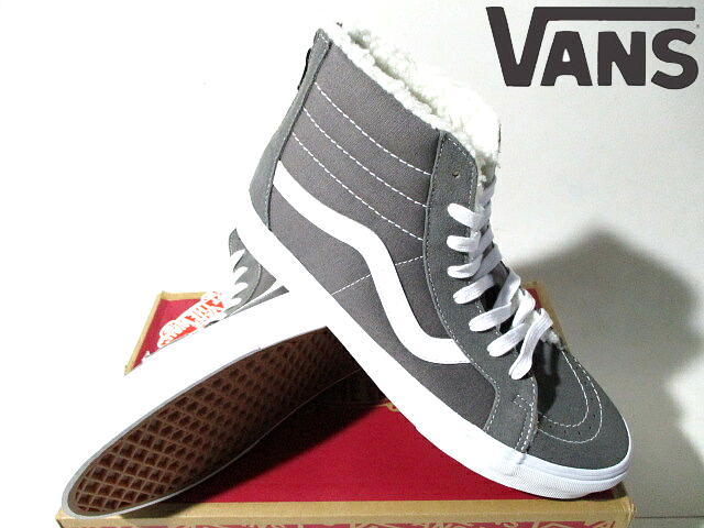 新品■ 即決　安い！　バンズ　SK8-HI　スケハイ　秋冬　スエード　レザー　グレー　USA企画　ボア　ファー　29cm　VANS　未使用　シェルパ_画像1