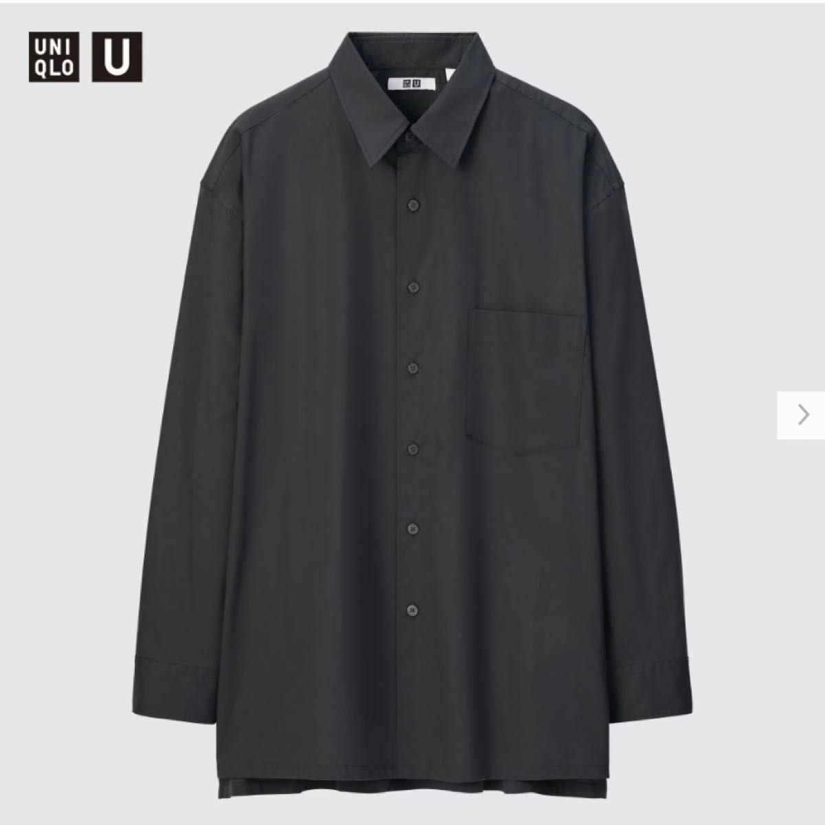 UNIQLO U オーバーサイズシャツ(長袖)ダークグレー Lサイズ UNIQLO U オーバーサイズシャツ(長袖)ダークグレー Lサイズ