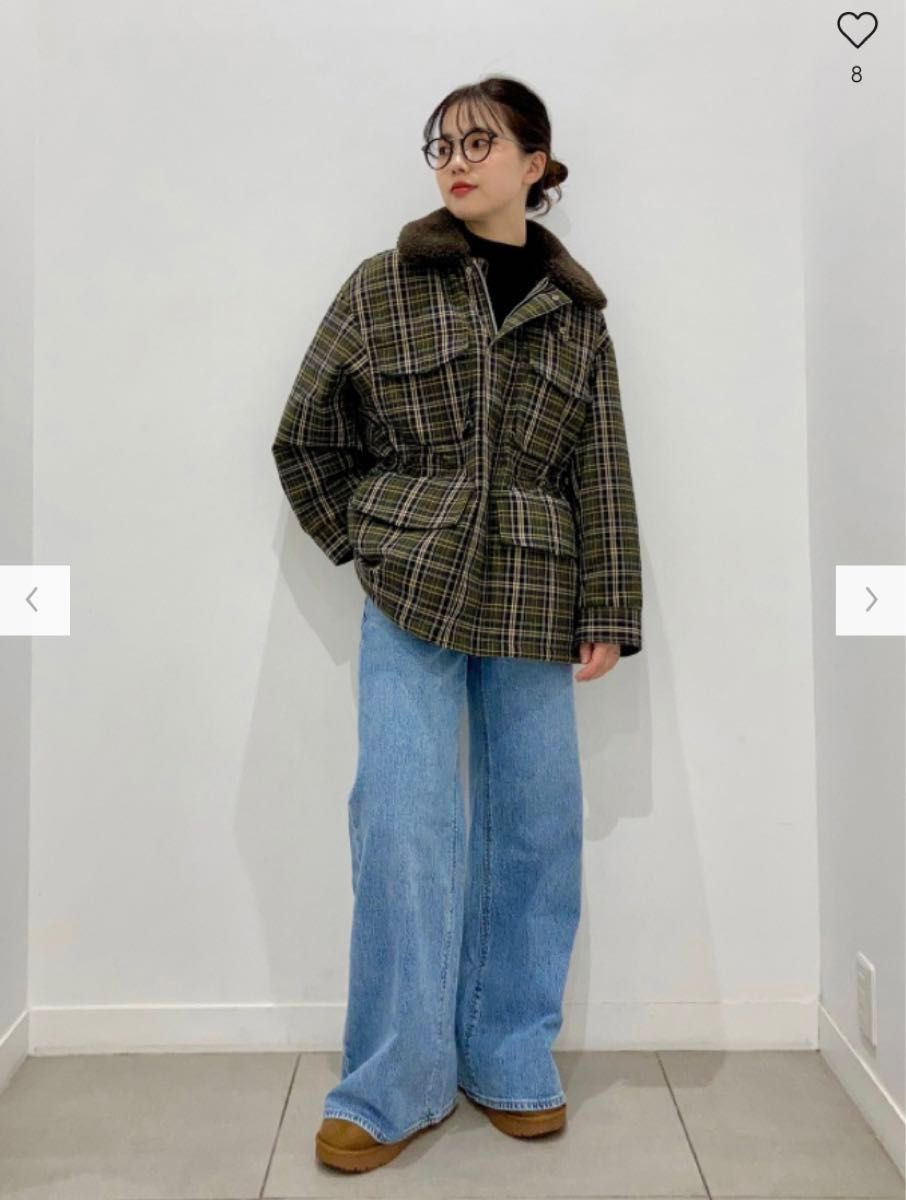 新品未使用 GU ジーユー チェックボアブルゾン beautiful people 新品未使用 GU ジーユー チェックボアブルゾン beautiful people