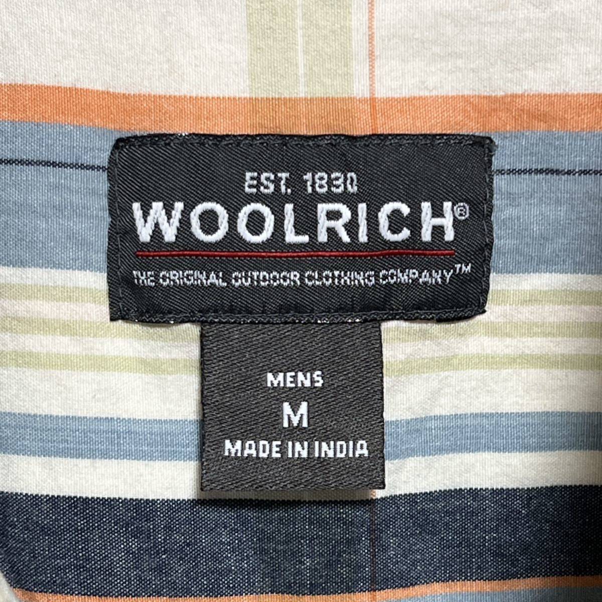 WOOLRICH ウールリッチ　ボタンダウン 半袖シャツ マルチカラー　チェック柄　サイズM_画像5