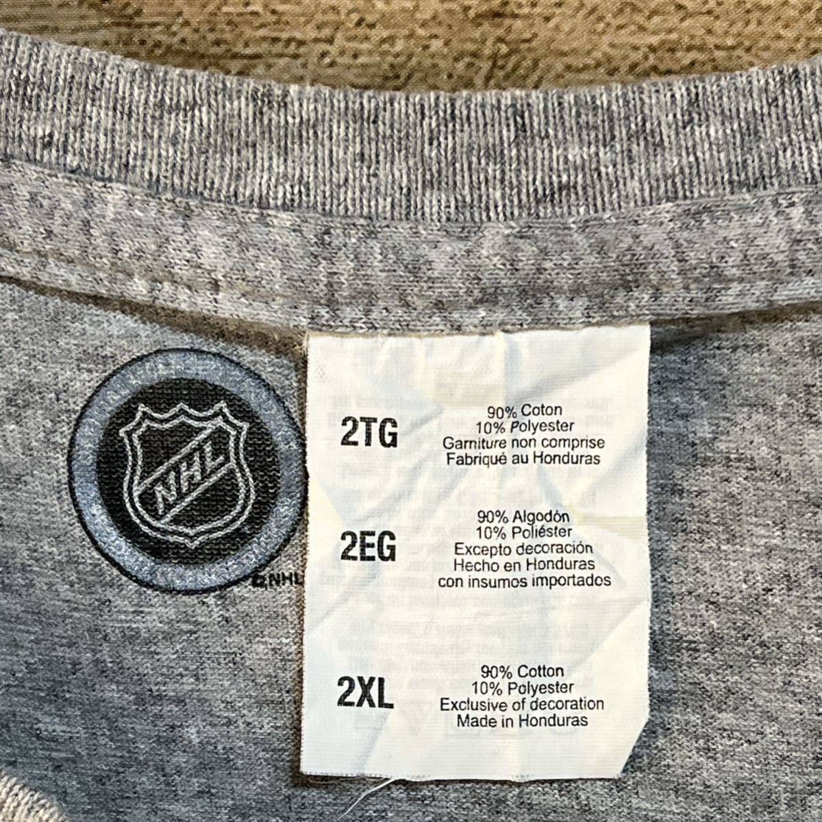 NHL 半袖Tシャツ シカゴ・ブラックホークス ロゴプリント　ビッグサイズ2XL オーバーサイズ_画像3