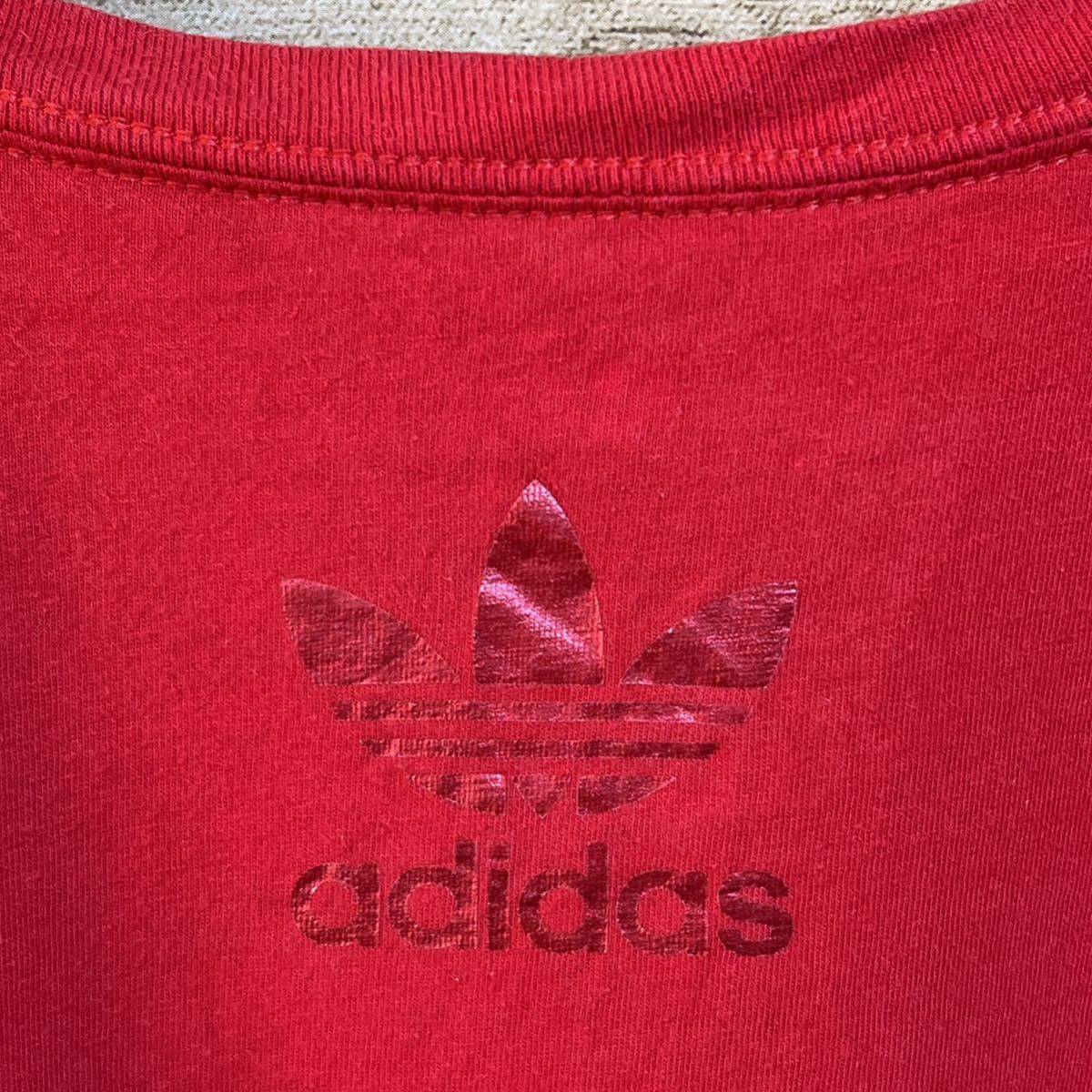 adidasアディダス　半袖Tシャツ　トレフォイルロゴ　ビッグプリント　ビッグサイズ2XL オーバーサイズ_画像6