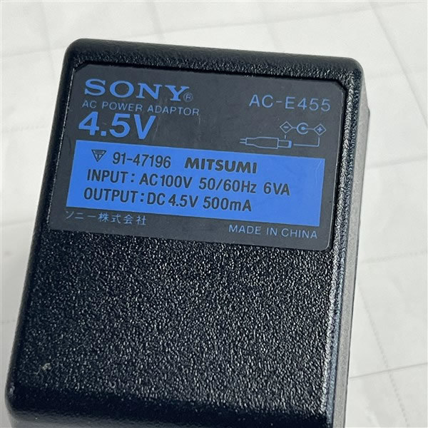 SONYソニー CD・MDウォークマン用ACアダプタ AC-E455の画像2