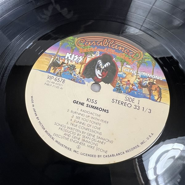LPレコード KISS Gene Simmons ジーン・シモンズ ジグソーポスター付 日本盤_画像6