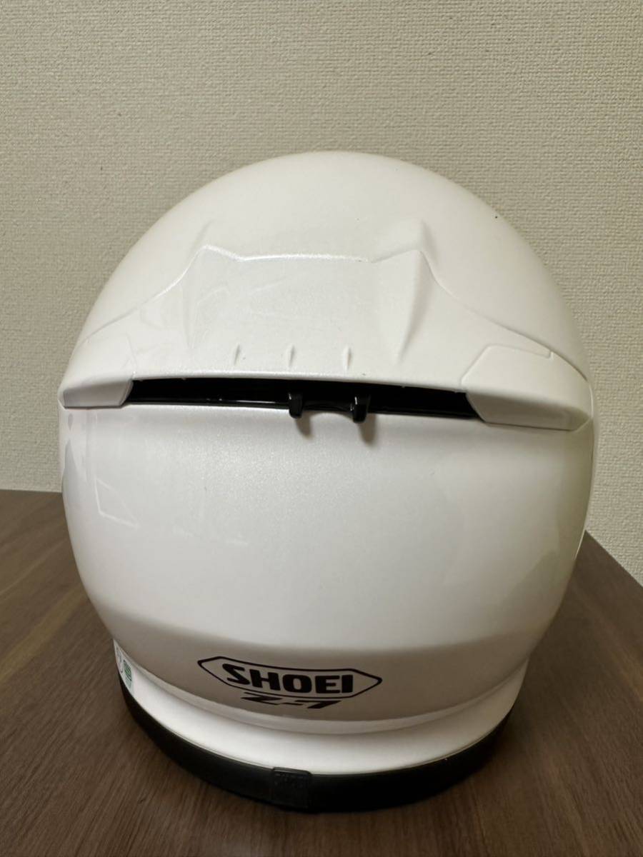 【送料無料】　フルフェイスヘルメット SHOEI ショウエイ　Z-7 ルミナスホワイト　白　2019.3製造　Mサイズ　_画像4