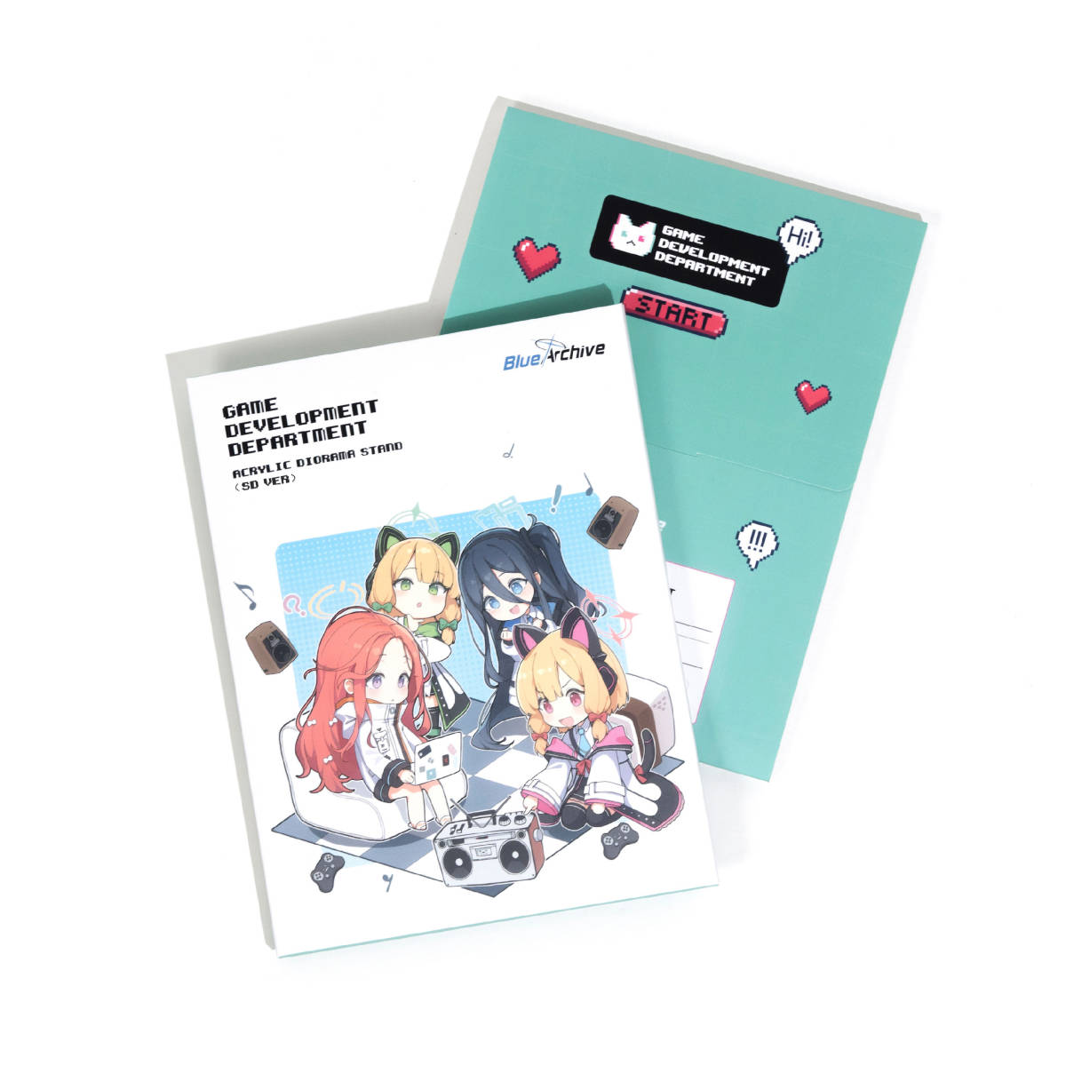 【韓国期間限定】【ブルーアーカイブ2周年記念公式MD】ジオラマ アクリルスタンド [SD ver.] 花岡ユズ 才羽モモイ 才羽ミドリ 天童アリス