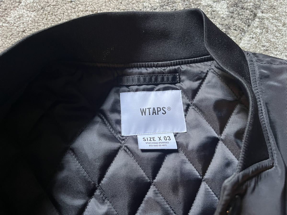 国内正規品 黒サイズ3 Lサイズ WTAPS 21AW TEAM JACKET 212TQDT-JKM01 ダブルタップス チームジャケット クロスボーン BLACK_画像6