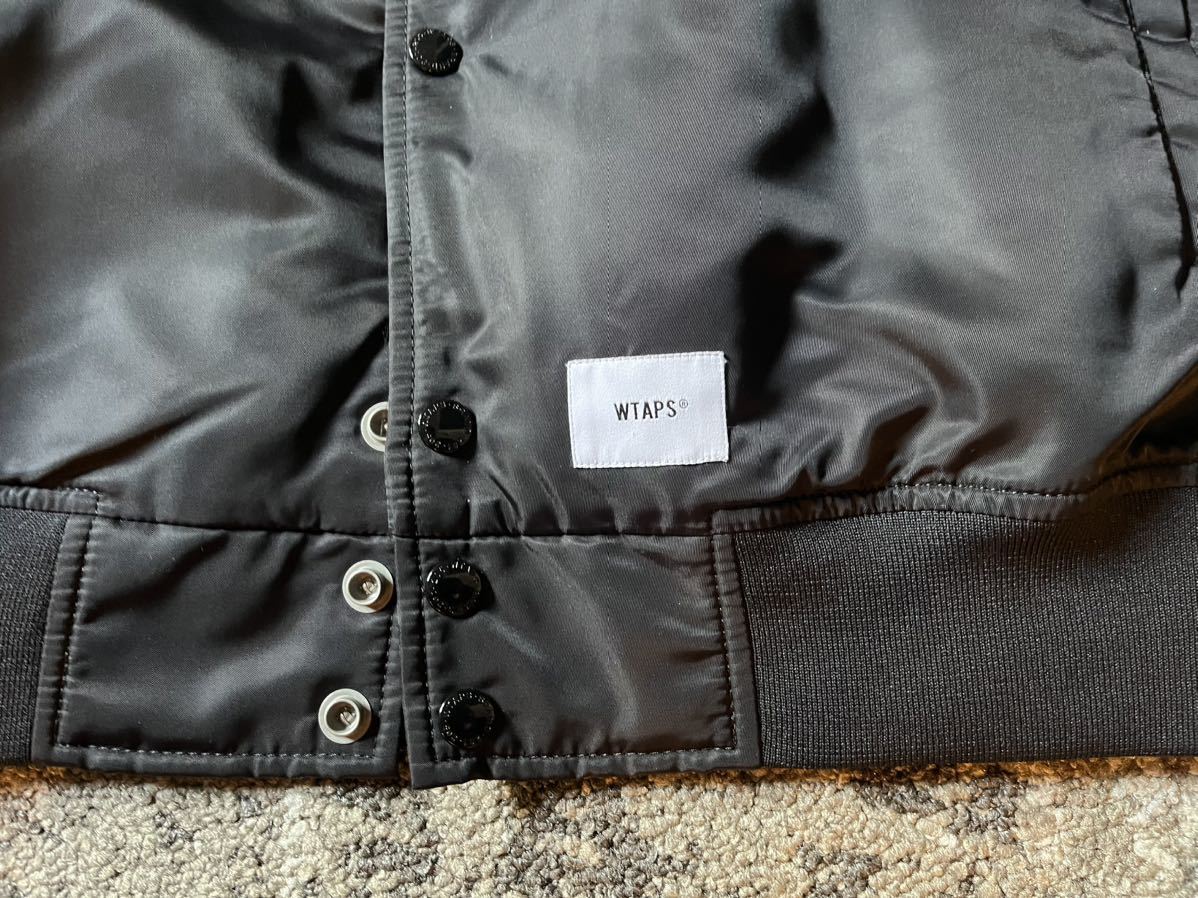 国内正規品 黒サイズ3 Lサイズ WTAPS 21AW TEAM JACKET 212TQDT-JKM01 ダブルタップス チームジャケット クロスボーン BLACK_画像3