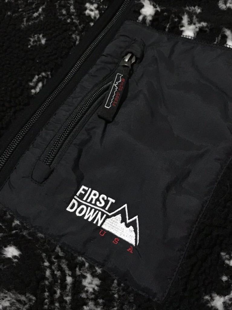 FIRST DOWN ファーストダウン ペイズリー柄 フリース ジャケット M ブルゾン ボアジャケット_画像4