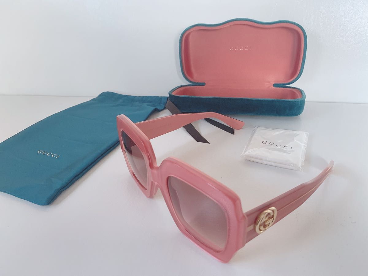 極美品 正規品 Gucci(グッチ)ピンクスクエアサングラス|Yahoo 極美品 正規品 Gucci(グッチ)ピンクスクエアサングラス|Yahoo