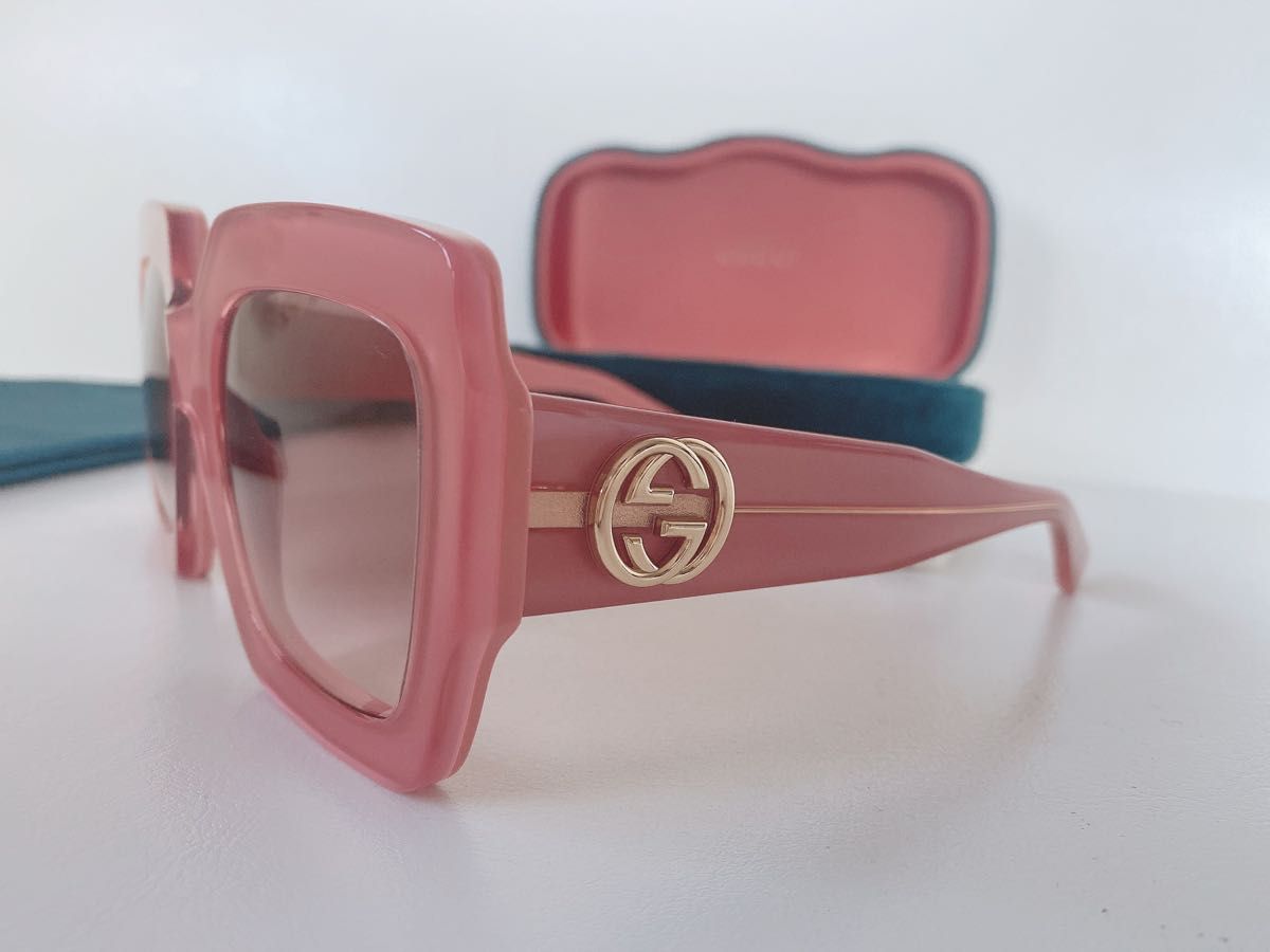 極美品 正規品 Gucci(グッチ)ピンクスクエアサングラス|Yahoo 極美品 正規品 Gucci(グッチ)ピンクスクエアサングラス|Yahoo