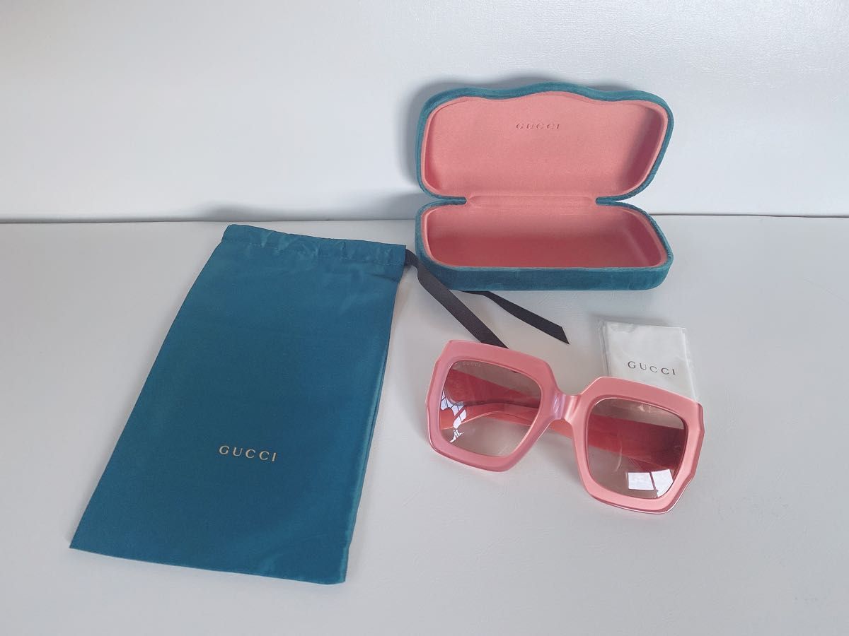 極美品 正規品 Gucci(グッチ)ピンクスクエアサングラス|Yahoo 極美品 正規品 Gucci(グッチ)ピンクスクエアサングラス|Yahoo