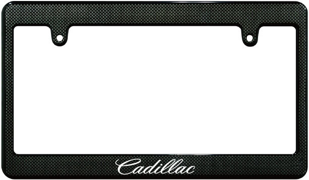 【新品・即決】カーボン調 ナンバーフレーム Cadillac キャデラック 汎用の画像1