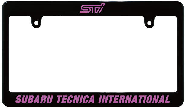 【新品・即決】ブラック ナンバーフレーム SUBARU スバル STI 汎用 USDMの画像1